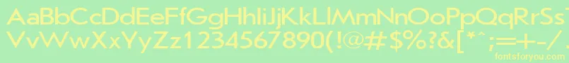 JournalSansserif120nPlain001.001 Font – Yellow Fonts on Green Background