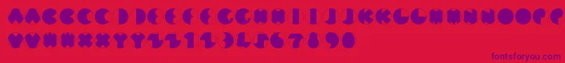 MunCircled Font – Purple Fonts on Red Background