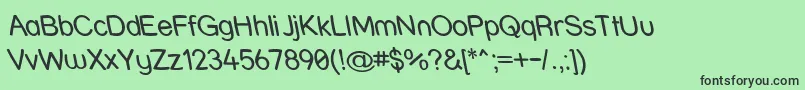 Strwrr Font – Black Fonts on Green Background