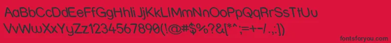 Strwrr Font – Black Fonts on Red Background