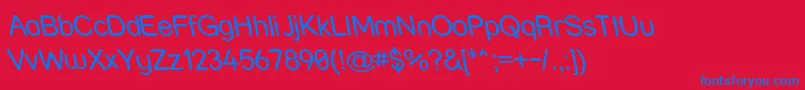 Strwrr Font – Blue Fonts on Red Background
