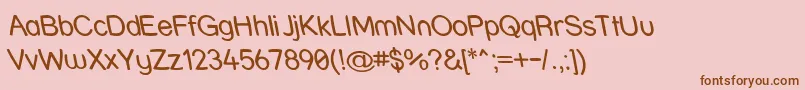 Strwrr Font – Brown Fonts on Pink Background