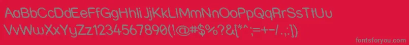 Strwrr Font – Gray Fonts on Red Background