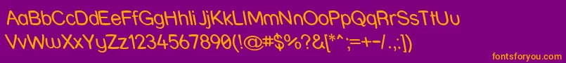 Strwrr Font – Orange Fonts on Purple Background