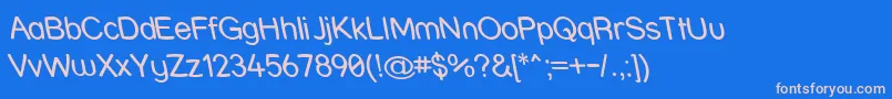 Strwrr Font – Pink Fonts on Blue Background