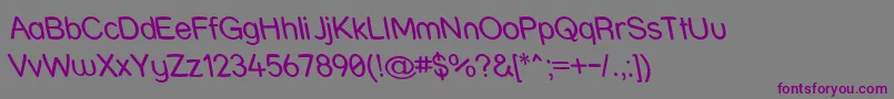 Police Strwrr – polices violettes sur fond gris