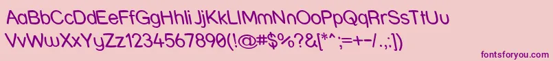 Strwrr Font – Purple Fonts on Pink Background