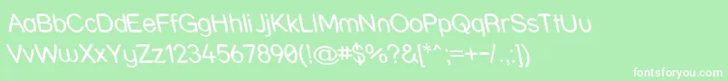 Strwrr Font – White Fonts on Green Background