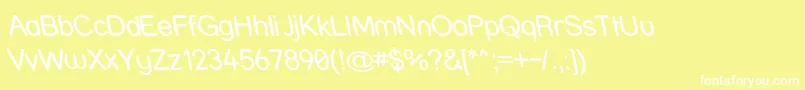 Strwrr Font – White Fonts on Yellow Background
