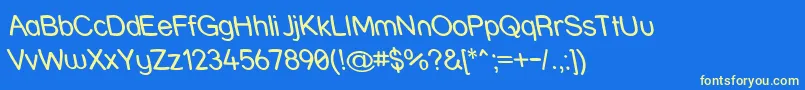 Strwrr Font – Yellow Fonts on Blue Background
