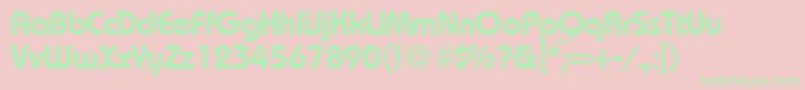 RoundhousedemiRegularDb Font – Green Fonts on Pink Background