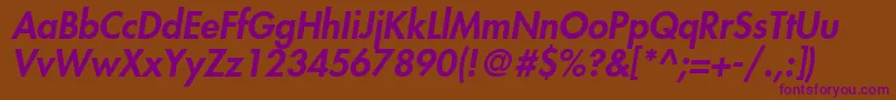 KudosBlackSsiBlackItalic Font – Purple Fonts on Brown Background