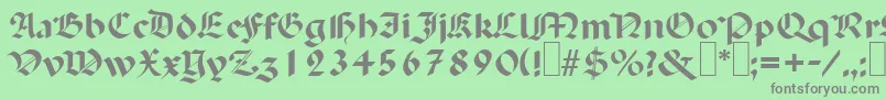 P650BlackletterRegular-Schriftart – Graue Schriften auf grünem Hintergrund