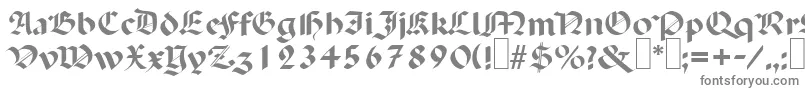 Шрифт P650BlackletterRegular – серые шрифты на белом фоне