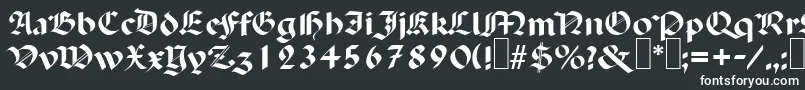 Шрифт P650BlackletterRegular – белые шрифты