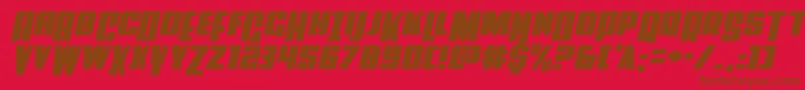 Powerlordsemital Font – Brown Fonts on Red Background