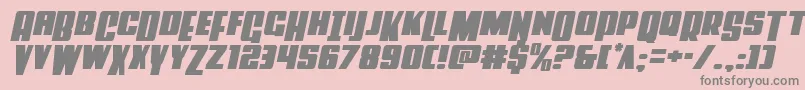 Powerlordsemital Font – Gray Fonts on Pink Background