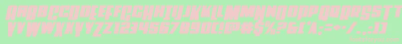 Powerlordsemital Font – Pink Fonts on Green Background