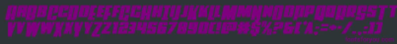 Powerlordsemital Font – Purple Fonts on Black Background