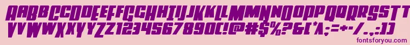 Powerlordsemital Font – Purple Fonts on Pink Background