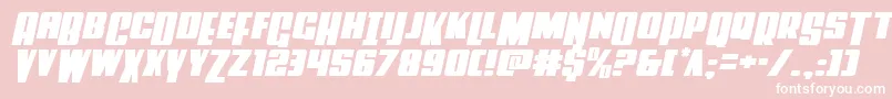 Powerlordsemital Font – White Fonts on Pink Background