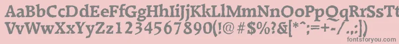 RaleighantiqueBold-Schriftart – Graue Schriften auf rosa Hintergrund
