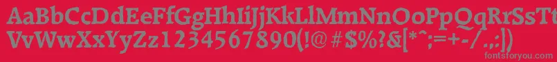 RaleighantiqueBold Font – Gray Fonts on Red Background