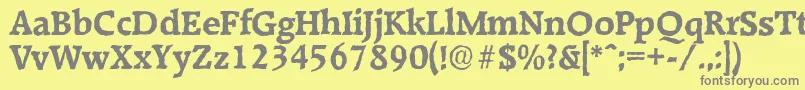 RaleighantiqueBold Font – Gray Fonts on Yellow Background
