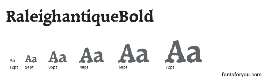 RaleighantiqueBold Font Sizes