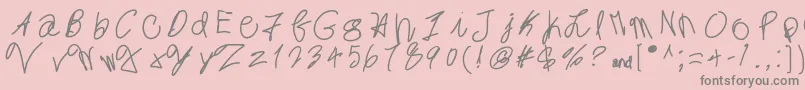 Шрифт MintyFreshGelato – серые шрифты на розовом фоне