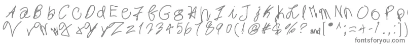MintyFreshGelato-fontti – harmaat kirjasimet valkoisella taustalla