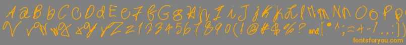 MintyFreshGelato Font – Orange Fonts on Gray Background