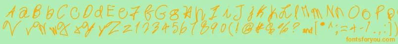 MintyFreshGelato Font – Orange Fonts on Green Background