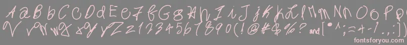 MintyFreshGelato Font – Pink Fonts on Gray Background