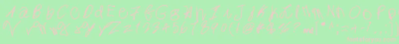MintyFreshGelato Font – Pink Fonts on Green Background