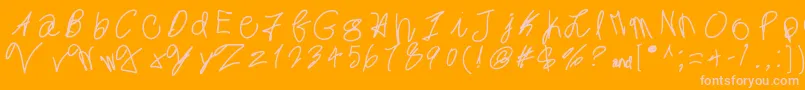 MintyFreshGelato-Schriftart – Rosa Schriften auf orangefarbenem Hintergrund