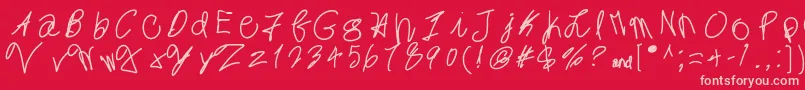 Weitere Informationen zur MintyFreshGelato-Schriftart MintyFreshGelato-Schriftart – Rosa Schriften auf rotem Hintergrund