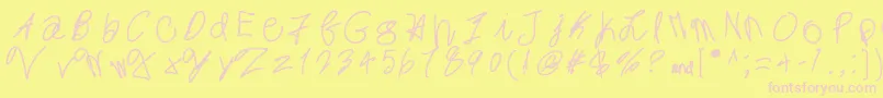 MintyFreshGelato Font – Pink Fonts on Yellow Background