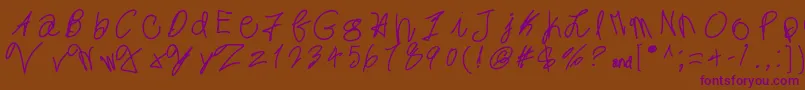 MintyFreshGelato-Schriftart – Violette Schriften auf braunem Hintergrund