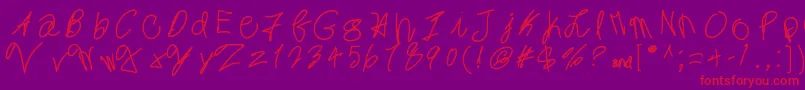 MintyFreshGelato Font – Red Fonts on Purple Background
