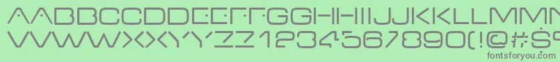 フォントV – 緑の背景に灰色の文字