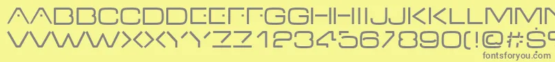 フォントV – 黄色の背景に灰色の文字