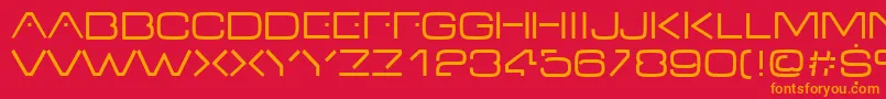 フォントV – 赤い背景にオレンジの文字