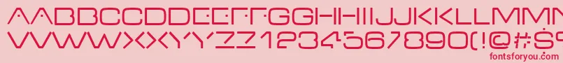 V Font – Red Fonts on Pink Background