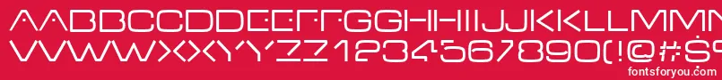 V Font – White Fonts on Red Background