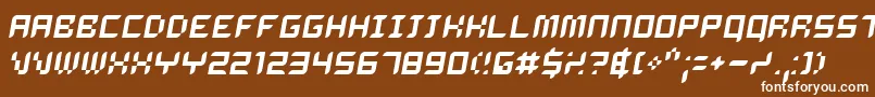 フォントDelilahOblique – 茶色の背景に白い文字