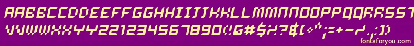 DelilahOblique Font – Yellow Fonts on Purple Background