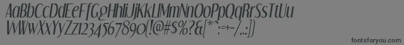 Dreamorphans Italic Font – Black Fonts on Gray Background