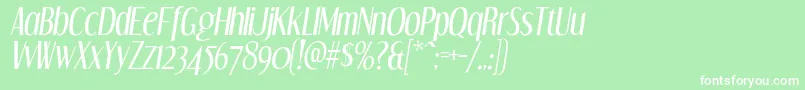 Dreamorphans Italic Font – White Fonts on Green Background