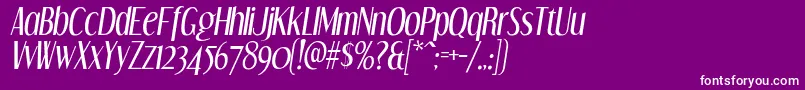 Dreamorphans Italic Font – White Fonts on Purple Background
